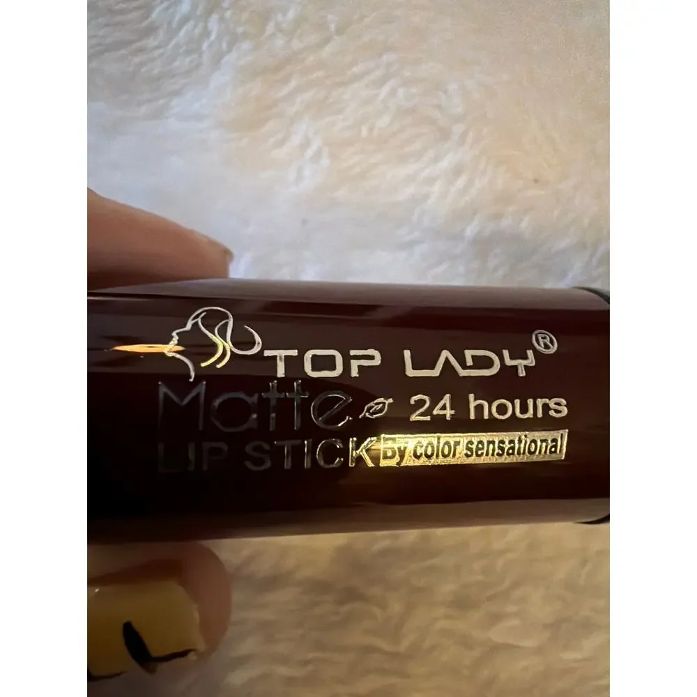 Top Lady Matte 24 Hours Lipstick B12 Long Lasting Lip Color Brown Nude